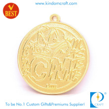 Customized Gold Plating Zinc Alloy Pressure Stamping 2D Souvenir Medal in Cartoon Style